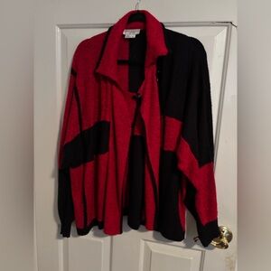 Vintage Maria Rodriguez Chicago Black & Red Oversized Sweater